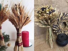 букет, колоски