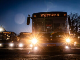 автобуси, ніч