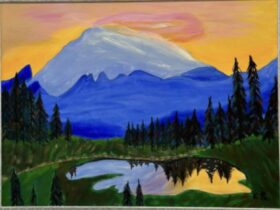 картина, гори