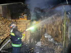 пожежник, будівля, дим