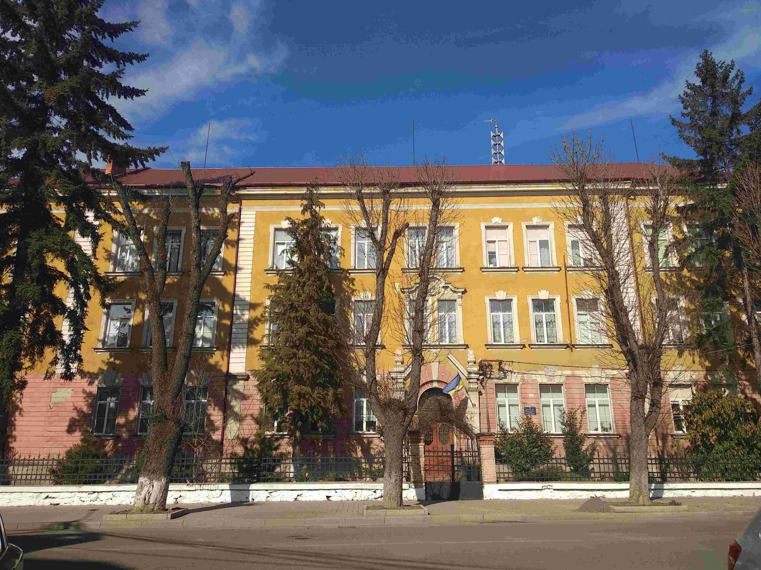 будівля, ялинки, вулиця