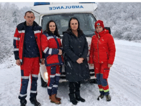 люди, авто, сніг