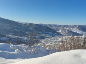 гори, сніг, небо