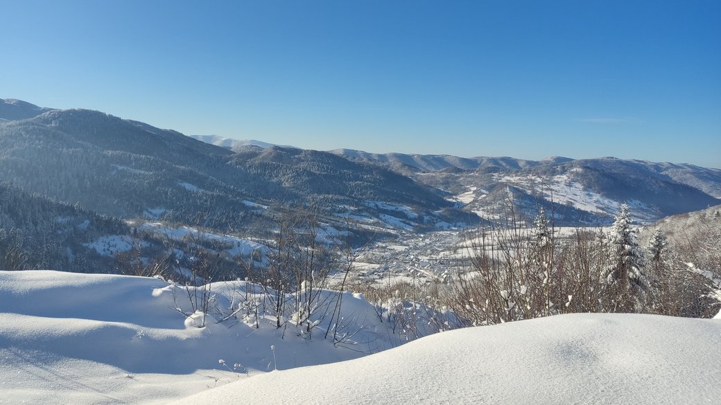 гори, сніг, небо