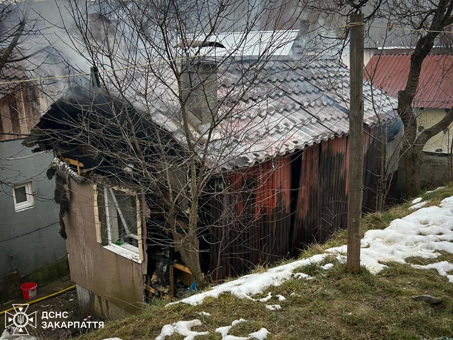 будинок, дерева, дим