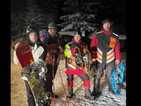 люди, ніч, сніг