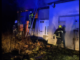 побудови, ніч, пожежники