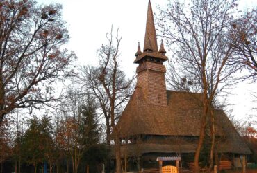 храм, дерева, небо