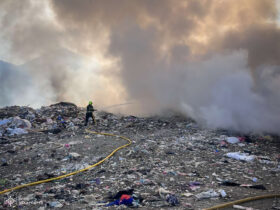 сміттєзвалище, дим, пожежники
