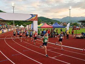 люди, спортсмени, забіг, доріжки