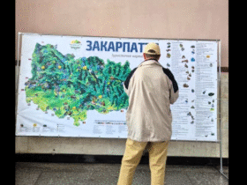 чоловік, карта, стіна