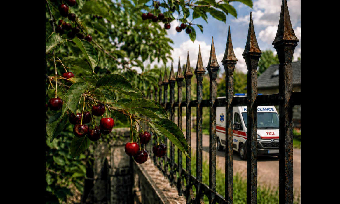 дерева, брама, ягоди, автівка