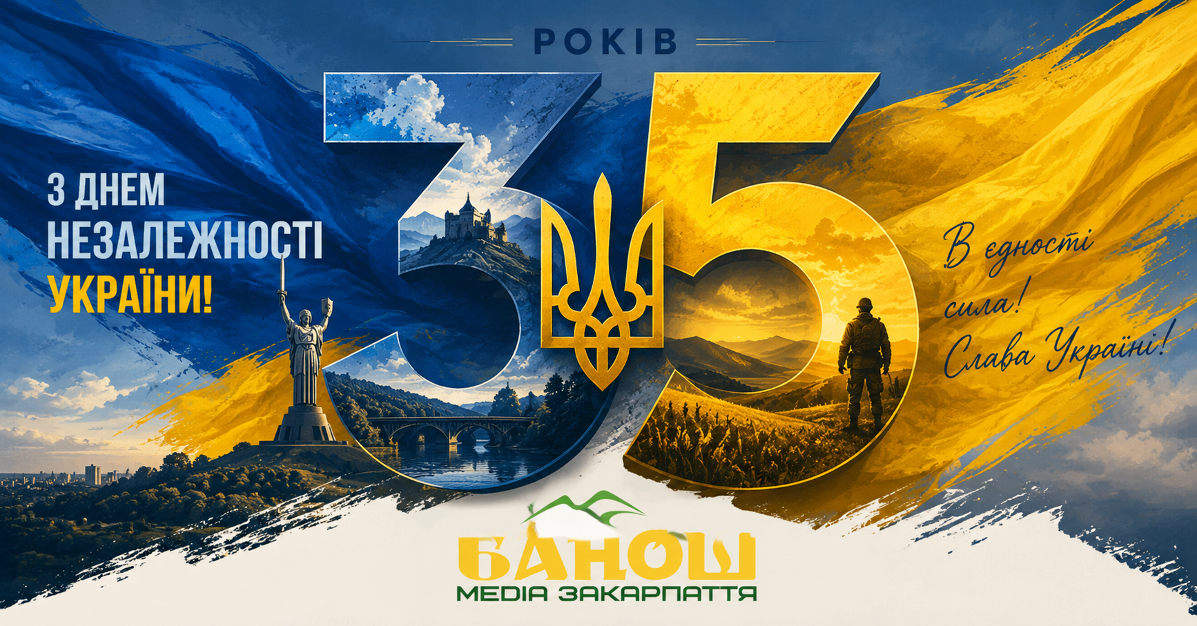 Привітання з Днем Незалежності України